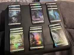 MTG Final Fantasy Full Art Basic Land Foil Lot Of 48 NM/M - Image 2