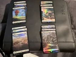 MTG Final Fantasy Full Art Basic Land Foil Lot Of 48 NM/M - Image 3