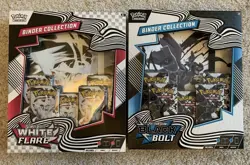 Pokemon Scarlet & Violet White Flare and Black Bolt Binder Collection Bundle - Image 1