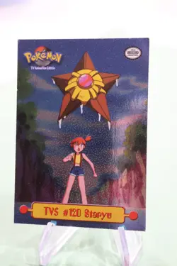 1999 Topps Pokemon Series 1 TV Animation TV5 #120 Staryu Foil Blue Logo Puzzle - Image 2