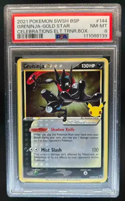 2019-2023 Pokemon SWSH Black Star Promos Greninja #SWSH144 PSA 8 - Image 1