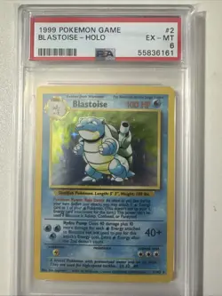 Pokemon PSA 6 Blastoise 002/102 Base Set Holo - Image 1