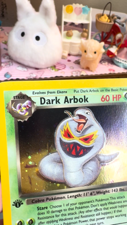 Pokemon Dark Arbok 1st Edition Holo 2/82 Team Rocket WOTC 1999-23000 Error LP/NM - Image 2