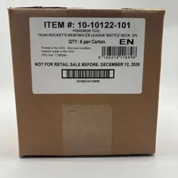 Auction #1 Pokemon TCG Team Rocket's Mewtwo ex League Battle Deck Case Sealed - Image 1