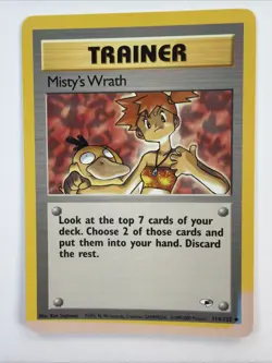 Pokemon TCG Misty's Wrath Trainer 114/133 Gym Heroes MP TCG Uncommon Regular - Image 1