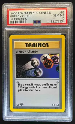 2000 Pokemon Neo Genesis 1st Edition Energy Charge #85/111 PSA 10 - Image 1