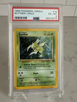 Scyther - Holo #10 1999 Pokemon Jungle - PSA 6 EX-MT - Image 3