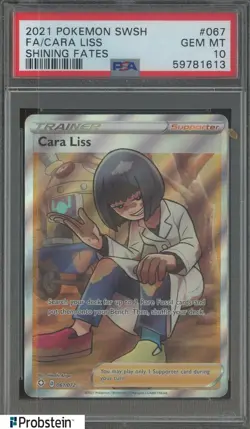 2021 Pokemon Sword & Shield Shining Fates #067 Full Art Cara Liss PSA 10 - Image 1