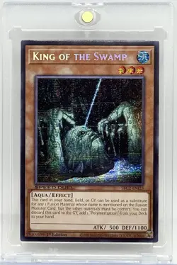 Yugioh 1st Edition Prismatic Secret Rare King of the Swamp SBC2-EN123 SSP Clean! - Image 1