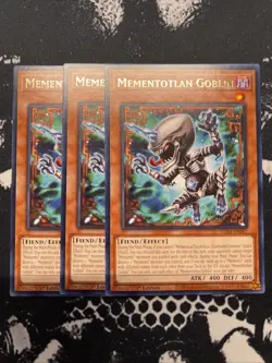 Yu-Gi-Oh 3X Mementotlan Goblin Rare 1st Edition NM Valiant Smashers - Image 1