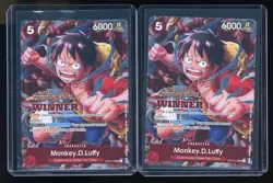 Lot of (2) Monkey D. Luffy - ST01-012 Treasure Cruise Winner English One Piece - Image 1
