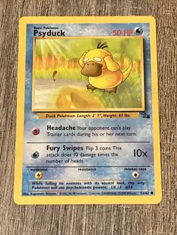 Psyduck Fossil Set 53/62 Pokemon Card Regular Common TCG WOTC - Image 1