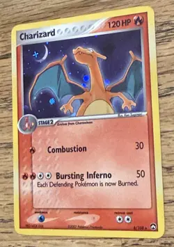 Pokemon TCG Charizard 6/108 EX Power Keepers 2007 Holo Rare Card - Image 1