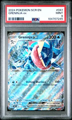 2024 Pokemon Scr En-Stellar Crown #041 Greninja Ex PSA 9 - Image 1