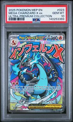 2025 Pokemon MEP En Mega Charizard X Ex Ultra Premium Collection #023 PSA 10 Gem - Image 1