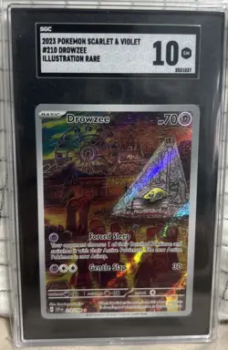 Drowzee Pokemon Card 2023 Scarlet & Violet 210/198 SGC 10 - Image 1