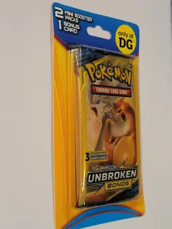 Pokemon Unbroken Bonds Dollar General 2 Mini Booster Packs + Bonus Card NEW - Image 3