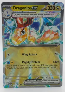 Pokemon Card Dragonite ex 159/197 Double Rare Holo SV03: Obsidian Flames - Image 1