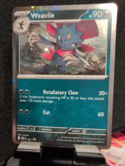 Tcg Pokemon TCG Phantasmal Flames Weavile Promo Card 21 Black ⭐ Promo NM - Image 2