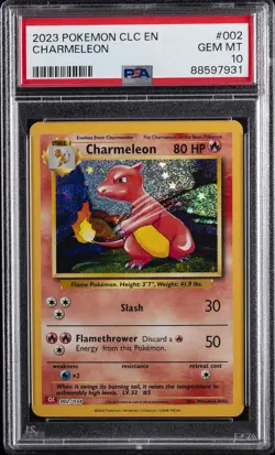 2023 POKEMON CLC-TRADING CARD GAME CLASSIC #002 CHARMELEON PSA 10 - Image 1