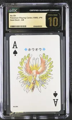 CGC PRISTINE 10 HO-OH ACE OF SPADES 1999 GOLD DECK JAPANESE POKEMON TCG - Image 1