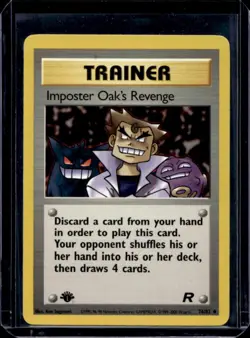 2000 Pokemon Team Rocket First Edition Imposter Oak's Revenge #76/82 - Image 1