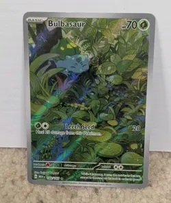 Pokemon TCG Bulbasaur Illustration Rare 151 166 Mint Near Mint - Image 1