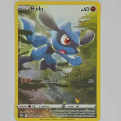 Pokemon TCG Riolu GG26/GG70 Crown Zenith Galarian Gallery Ultra Rare Holo 2023 - Image 1