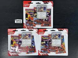 Pokemon TCG Scarlet & Violet Destined Rivals 3 Booster Blister Pack (3x Lot) - Image 1