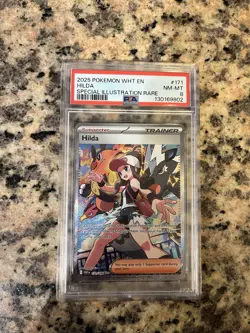 Pokemon Hilda Trainer 171/086 Sv: White Flare PSA 8 Illustration Rare Holo 2025 - Image 1