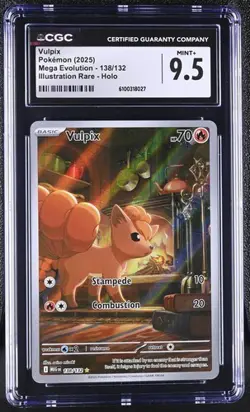 Vulpix *CGC 9.5* Illustration Rare *Mega Evolution* #138 *2025* Pokemon - Image 1