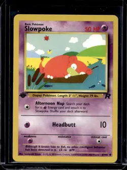 2000 Pokemon Team Rocket First Edition Slowpoke #67/82 - Image 1