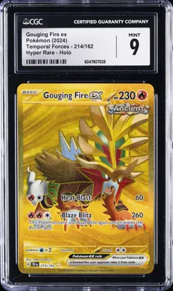 2024 POKEMON TEMPORAL FORCES JPN HYPER RARE HOLO #214 GOUGING FIRE EX CGC 9 - Image 1