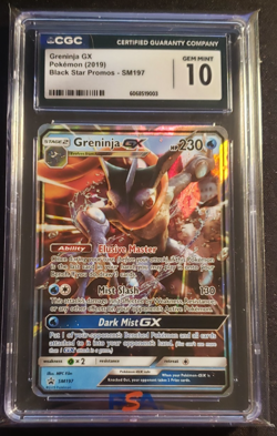 2019 Pokemon Black Star Promos GX Greninja #SM197 CGC 10 (B) - Image 1