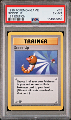 SCOOP UP 1999 Pokemon Game Base Set Shadowless 1st Edition #78 PSA 6 - Image 1