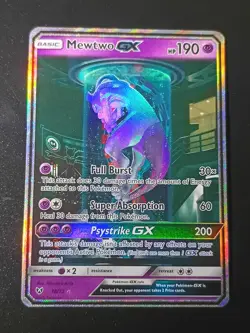 Pokemon Mewtwo GX 78/73 Shining Legends Secret Rare DAMAGED - Image 1