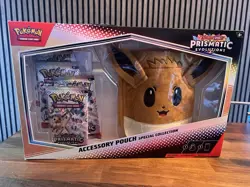 Pokemon TCG Prismatic Evolutions Accessory Eevee Pouch Special Collection Sealed - Image 1