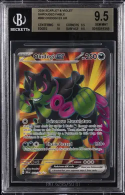 2024 POKEMON SFA EN-SHROUDED FABLE ULTRA RARE #082 OKIDOGI EX BGS 9.5 - Image 1