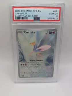 2024 POKEMON SFA EN-SHROUDED FABLE #071 CRESSELIA ILLUSTRATION RARE PSA 10 - Image 3