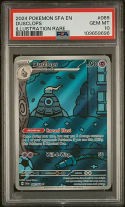 2024 POKEMON SFA EN-SHROUDED FABLE DUSCLOPS#069 ILLUSTRATION RARE PSA 10 - Image 1