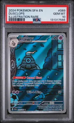 2024 POKEMON SFA EN-SHROUDED FABLE ILLUSTRATION RARE #069 DUSCLOPS PSA 10 - Image 1
