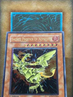 Yugioh Sacred Phoenix Of Nephthys FET-EN005 Ultimate Rare 1st Ed LP - Image 4