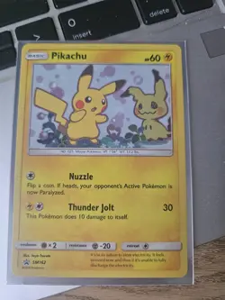Pokemon Pikachu TCG SM162 Holo Black Star Promo Card Near Mint Condition - Image 1