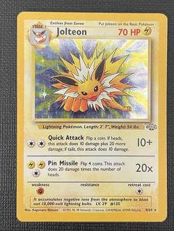 Pokemon English Jungle Jolteon Holo #4/64 1999 WOTC Wizards of the Coast LP - Image 1
