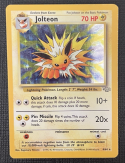 Pokemon English Jungle Jolteon Holo #4/64 1999 WOTC Wizards of the Coast LP - Image 2