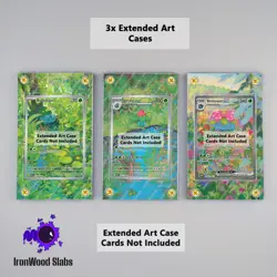 Bulbasaur Ivysaur Venusaur IR/SIR 166 167 198 POKEMON 151 Extended Art Cases - Image 1