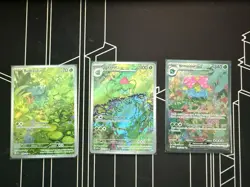 2023 Pokemon Bulbasaur, Ivysaur, & Venusaur EX Scarlet & Violet 151 IR/SIR Set - Image 1