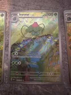 2023 Pokemon Bulbasar, Ivysaur, & Venusaur EX Scarlet & Violet 151 IR/SIR Set - Image 4