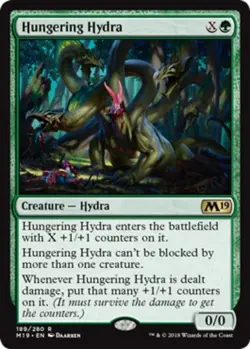 MTG - Hungering Hydra - Core Set 2019 - NM, English Magic FLAT RATE SHIP - Image 1