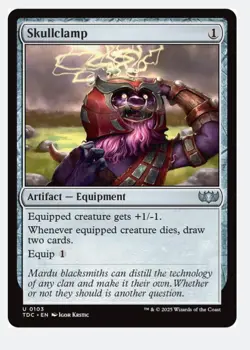 Skullclamp | MTG TDC Tarkir Dragonstorm Artifact Equipment Draw Cards | NEW NM - Image 1